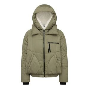 NWT Avec Les Filles Thermalpuff™ Hooded Utility Puffer Jacket Size XS